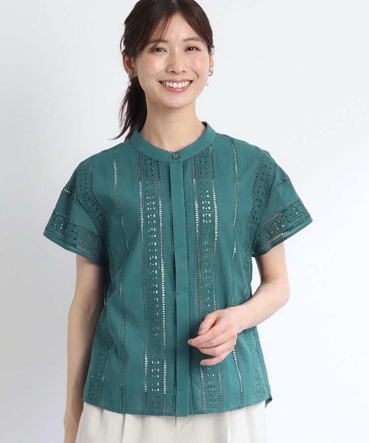 リフレクト(Reflect)の【SALE／手洗い可能】涼しげ刺繍レースブラウス16