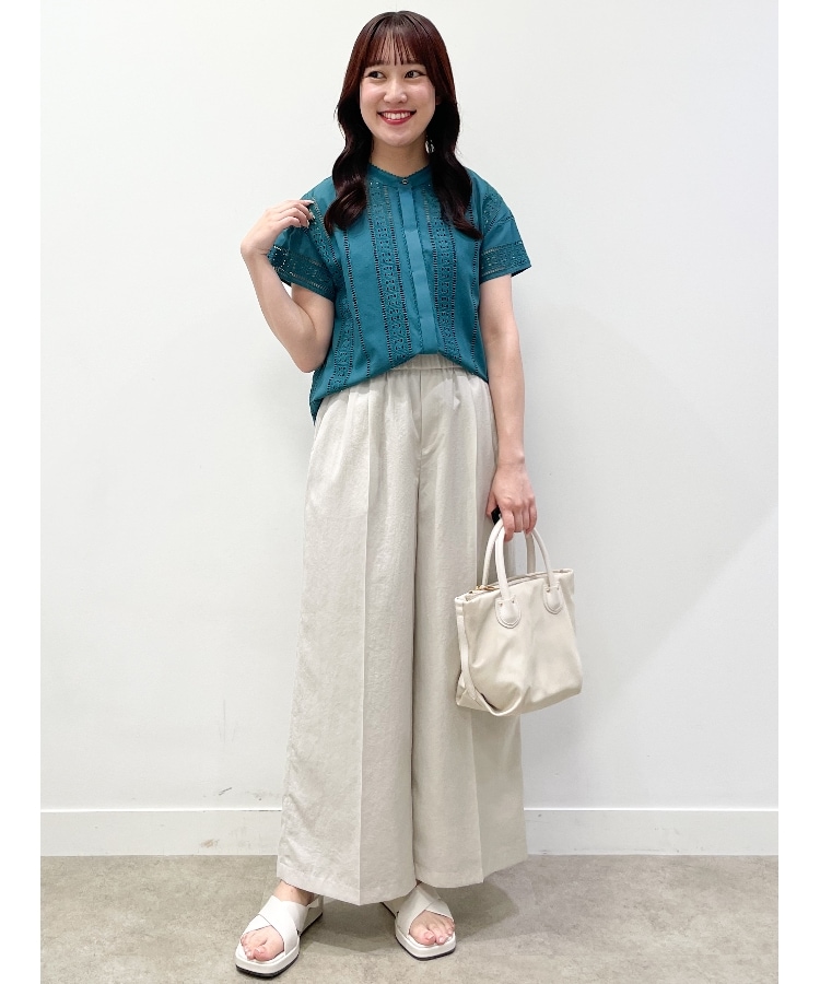 SALE/手洗い可能】涼しげ刺繍レースブラウス(シャツ・ブラウス SALE/手洗い可能】涼しげ刺繍レースブラウス(シャツ・ブラウス