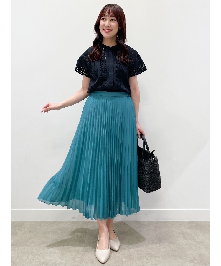 SALE/手洗い可能】涼しげ刺繍レースブラウス(シャツ・ブラウス SALE/手洗い可能】涼しげ刺繍レースブラウス(シャツ・ブラウス