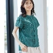 リフレクト(Reflect)の【SALE／手洗い可能】涼しげ刺繍レースブラウス ブルーグリーン(497)