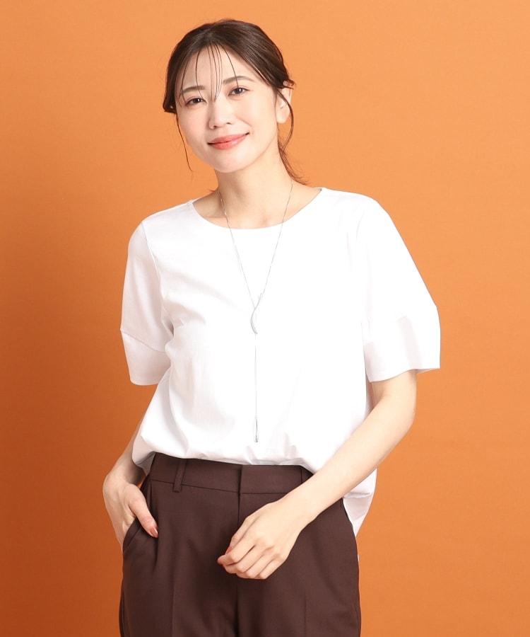 リフレクト(Reflect)の【SALE／UVカット／接触冷感／マシンウォッシュ可】ふんわりスリーブTシャツ オフホワイト(003)
