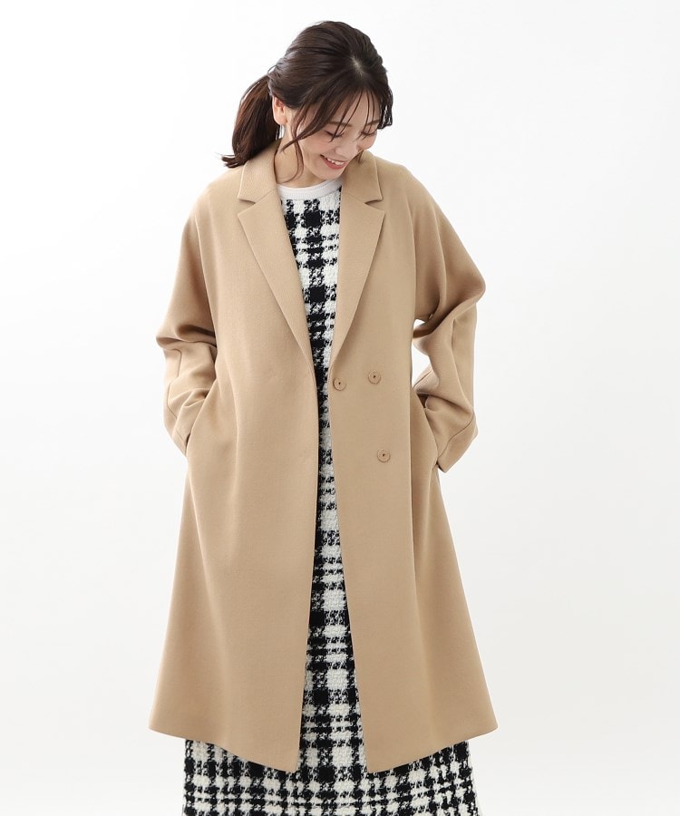 売れ筋商品 R‐QUALITY／共布サッシュベルト付き】クラシカルロングコート ジャケット・アウター