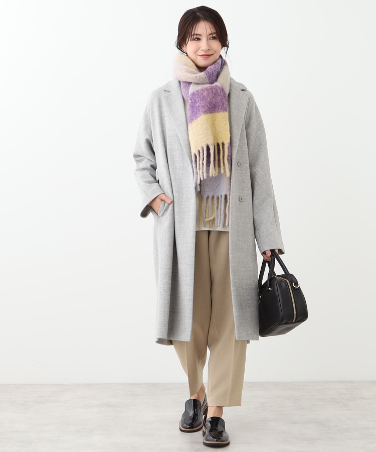 R‐QUALITY／共布サッシュベルト付き】クラシカルロングコート