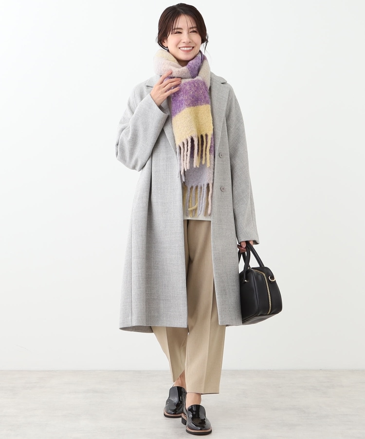 R‐QUALITY/共布サッシュベルト付き】クラシカルロングコート R‐QUALITY/共布サッシュベルト付き】クラシカルロングコート