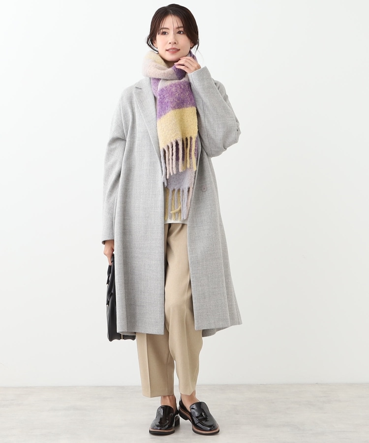 R‐QUALITY/共布サッシュベルト付き】クラシカルロングコート R‐QUALITY/共布サッシュベルト付き】クラシカルロングコート