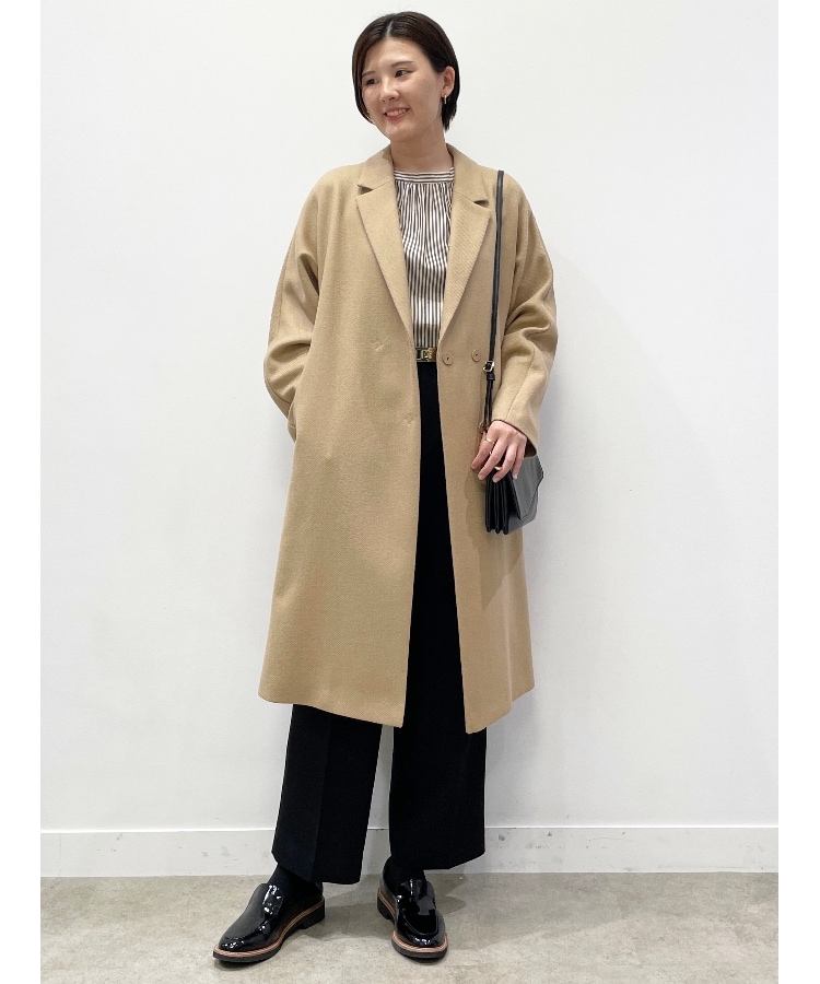 R‐QUALITY/共布サッシュベルト付き】クラシカルロングコート R‐QUALITY/共布サッシュベルト付き】クラシカルロングコート