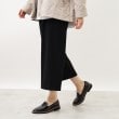 リフレクト(Reflect)の【E‐QUALITY／手洗い可／定番／人気アイテム！】ベーシックワイドクロップドパンツ ブラック(019)