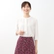 リフレクト(Reflect)の【WEB限定カラーあり／接触冷感／マシンウォッシュ】ボータイ風デザインブラウス アイボリー(004)