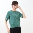 リフレクト(Reflect)の【SALE／WEB限定カラーあり／洗える／アンサンブル可能】五分袖クルーネックニット グリーン(524)