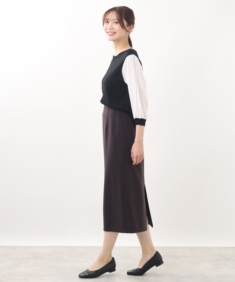 リフレクト(Reflect)の【WEB限定カラーあり／UVカット／接触冷感／洗える／涼しく着られる】シフォンスリーブニット31