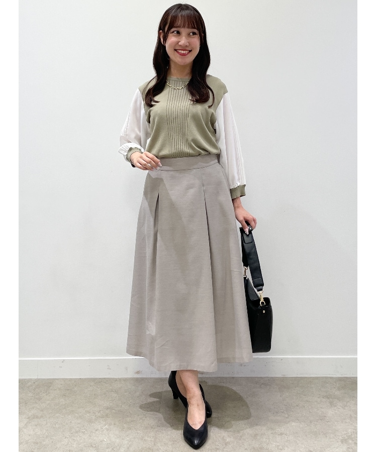 リフレクト(Reflect)の【WEB限定カラーあり／UVカット／接触冷感／洗える／涼しく着られる】シフォンスリーブニット5