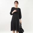 リフレクト(Reflect)の【マシンウォッシュ可】フィット＆フレアープリントワンピース ブラック(119)