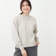 リフレクト(Reflect)の【E‐QUALITY／手洗い可】ケーブル柄ミックスカラーニット ライトグレー(411)