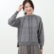 リフレクト(Reflect)の【E‐QUALITY／手洗い可】ケーブル柄ミックスカラーニット ブラック(419)