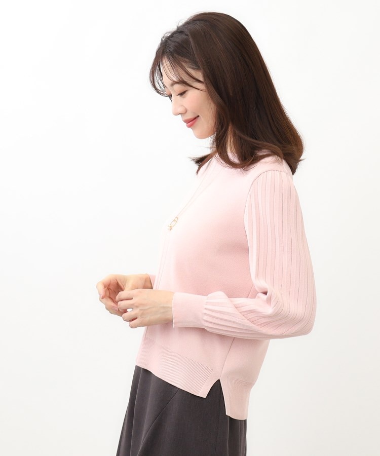 リフレクト(Reflect)の【大人気ニットに新色登場！マイカラニット+／細見え／WEB限定カラーあり／マシンウォッシュ可／選べる19色】プリーツスリーブニット54