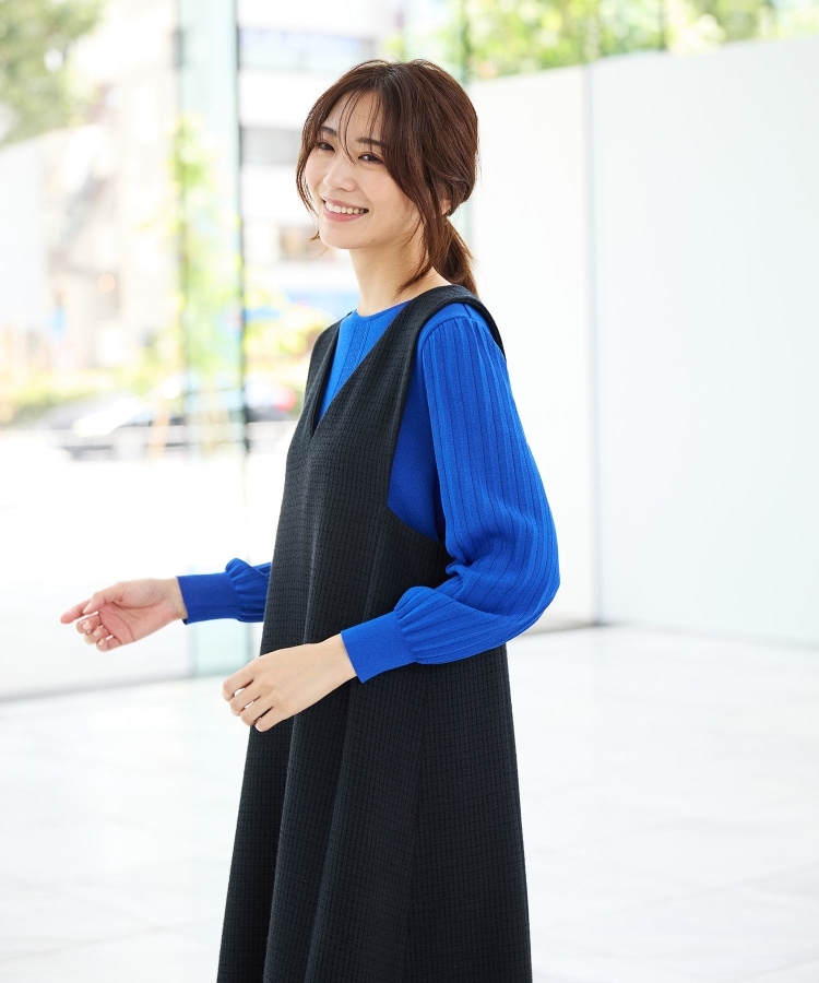 リフレクト(Reflect)の【大人気ニットに新色登場！マイカラニット+／細見え／WEB限定カラーあり／マシンウォッシュ可／選べる19色】プリーツスリーブニット4