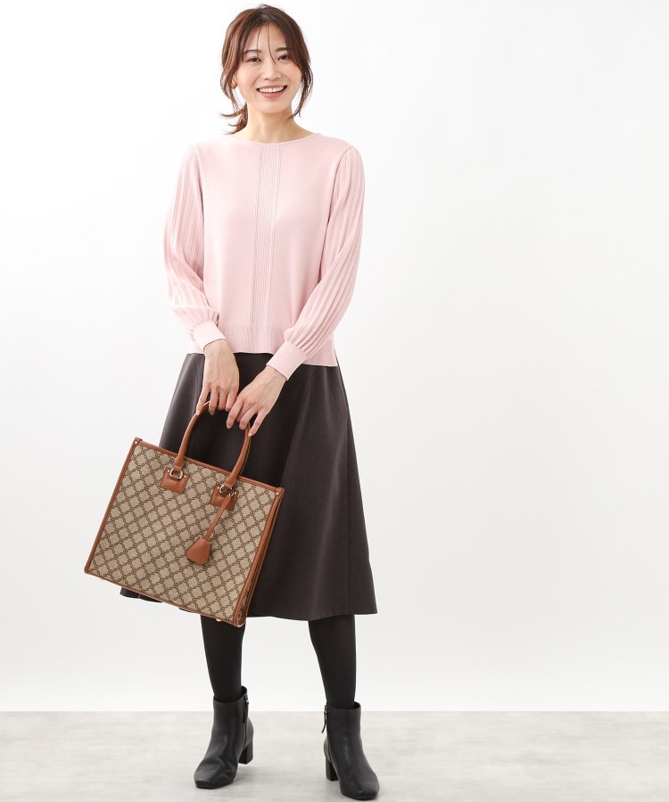 リフレクト(Reflect)の【大人気ニットに新色登場！マイカラニット+／細見え／WEB限定カラーあり／マシンウォッシュ可／選べる19色】プリーツスリーブニット17