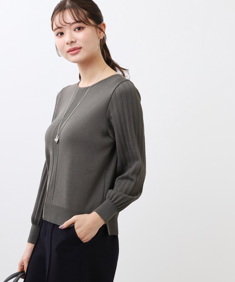 リフレクト(Reflect)の【大人気ニットに新色登場！マイカラニット+／細見え／WEB限定カラーあり／マシンウォッシュ可／選べる19色】プリーツスリーブニット93
