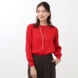 リフレクト(Reflect)の【大人気ニットに新色登場！マイカラニット+／細見え／WEB限定カラーあり／マシンウォッシュ可／選べる19色】プリーツスリーブニット レッド(063)