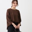 リフレクト(Reflect)の【E‐QUALITY／手洗い可】タックスリーブサッカーブラウス ブラウン(044)