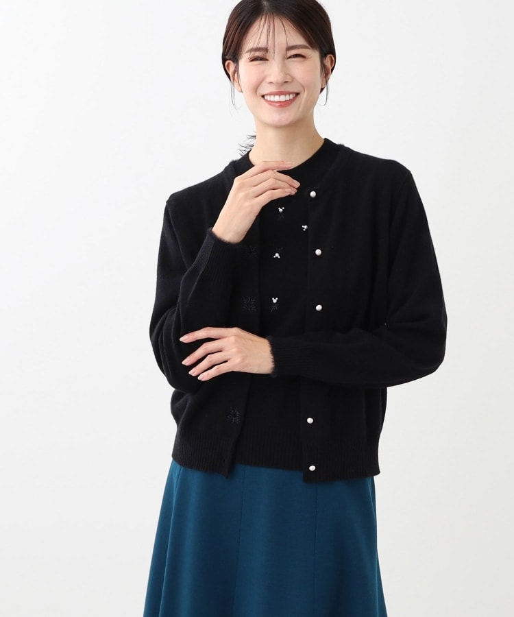 リフレクト(Reflect)の【WEB限定カラーあり／洗える／アンサンブル】パール調刺繍ニット＋カーディガン8