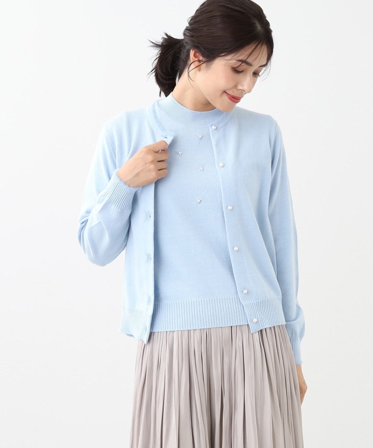 リフレクト(Reflect)の【WEB限定カラーあり／洗える／アンサンブル】パール調刺繍ニット＋カーディガン20