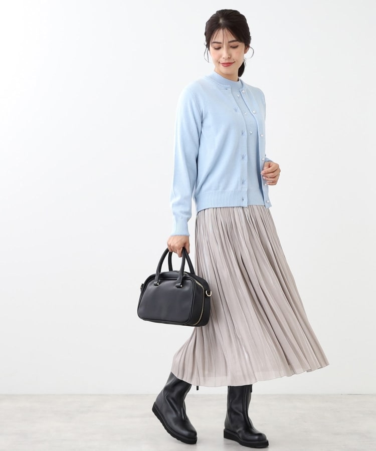 リフレクト(Reflect)の【WEB限定カラーあり／洗える／アンサンブル】パール調刺繍ニット＋カーディガン21