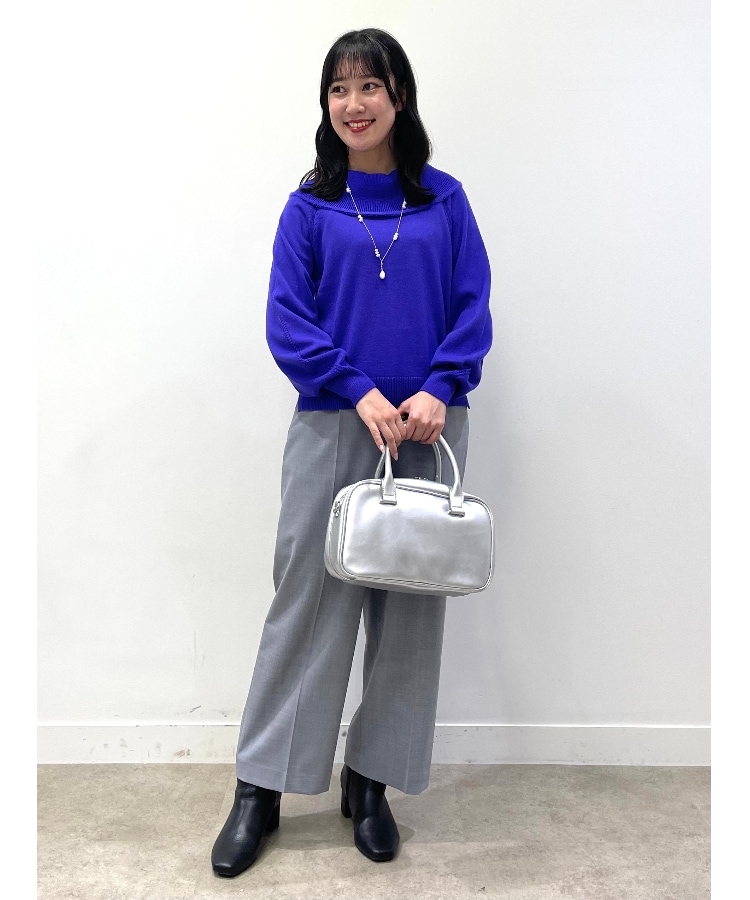 Navy Midi Knit Skirt – self-portrait