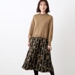 リフレクト(Reflect)の【春SALE／WEB限定カラーあり／手洗い可】バイカラードッキングニットワンピース モカブラウン(442)
