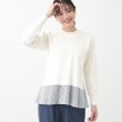 リフレクト(Reflect)の【春SALE／E‐QUALITY】異素材ドッキングプルオーバー オフホワイト(303)