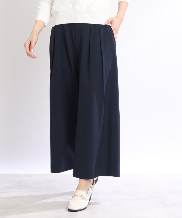 【春SALE/WEB限定カラーあり/洗える】ストレッチワイドクロップドパンツ