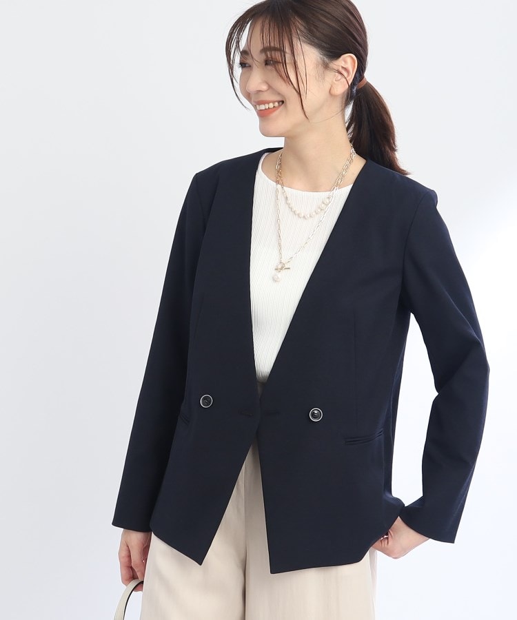 SALE/手洗い可／セットアップ可能】ノーカラーセミダブル