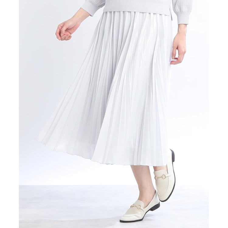 リフレクト(Reflect)の【春SALE/洗える】シャイニーカラープリーツスカート ミモレスカート