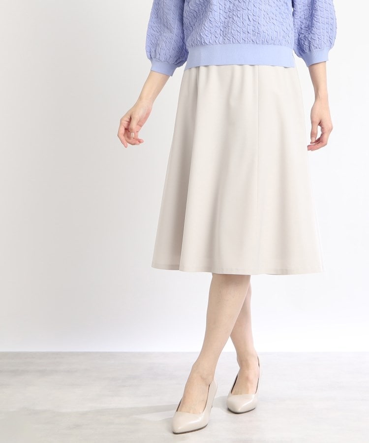 SALE/手洗い/セットアップ可能】キレイめフレアスカート(膝丈 SALE/手洗い/セットアップ可能】キレイめフレアスカート(膝丈