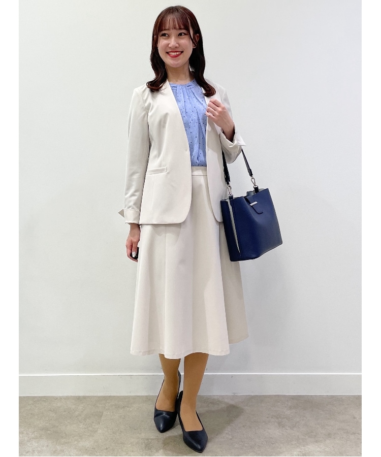 春SALE】ドットプリントフレアスカート（ミモレスカート
