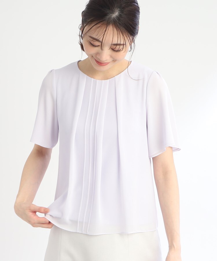 リフレクト(Reflect)の【SALE／マシンウォッシュ可能／UVカット／接触冷感／洗える】ピンタックブラウス20