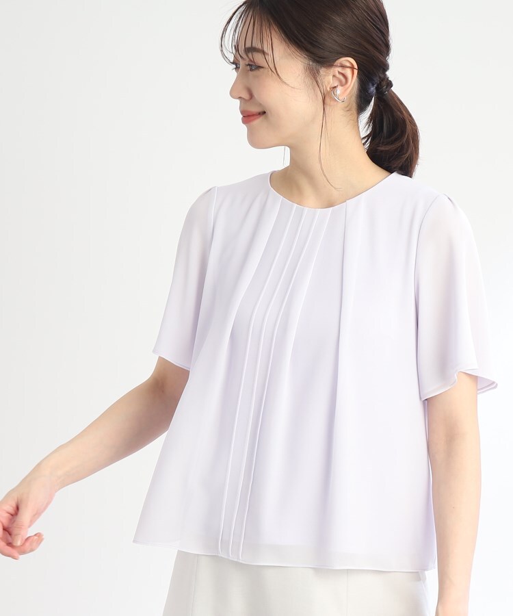リフレクト(Reflect)の【SALE／マシンウォッシュ可能／UVカット／接触冷感／洗える】ピンタックブラウス21