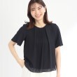 リフレクト(Reflect)の【SALE／マシンウォッシュ可能／UVカット／接触冷感／洗える】ピンタックブラウス ネイビー(094)