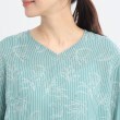 リフレクト(Reflect)の【SALE／WEB限定カラーあり／接触冷感／洗える】ストライプ×リーフ柄ブラウス5