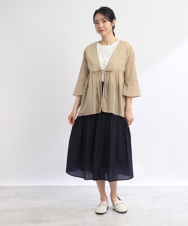 リフレクト(Reflect)の【SALE/E‐QUALITY/セットアイテム／洗える】シアーブラウス＋キャップスリーブTシャツ22