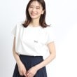 リフレクト(Reflect)の【SALE／マシンウォッシュ可能／UVカット／接触冷感】フレンチスリーブロゴTシャツ オフホワイト(003)