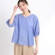 リフレクト(Reflect)の【夏SALE／洗える】ふんわりスリーブデニム風ブラウス10