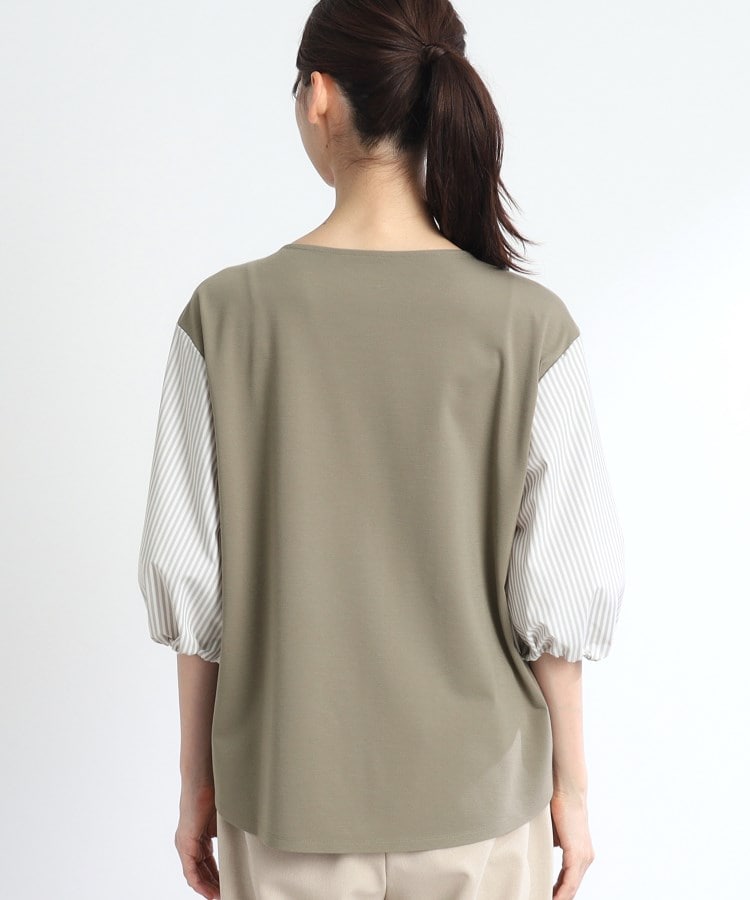 リフレクト(Reflect)の【夏SALE／人気商品の夏バージョン！UVカット／接触冷感／洗える】ストライプスリーブカットソー4