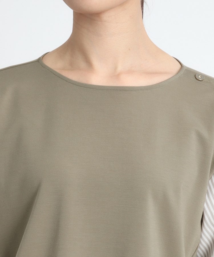 リフレクト(Reflect)の【夏SALE／人気商品の夏バージョン！UVカット／接触冷感／洗える】ストライプスリーブカットソー5