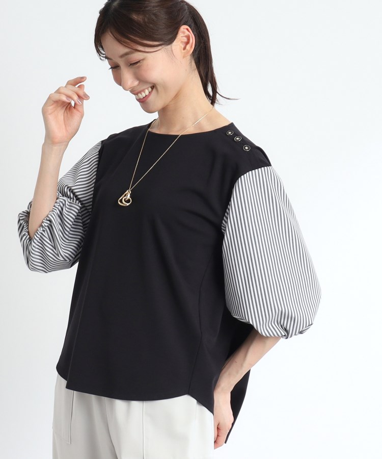 リフレクト(Reflect)の【夏SALE／人気商品の夏バージョン！UVカット／接触冷感／洗える】ストライプスリーブカットソー15