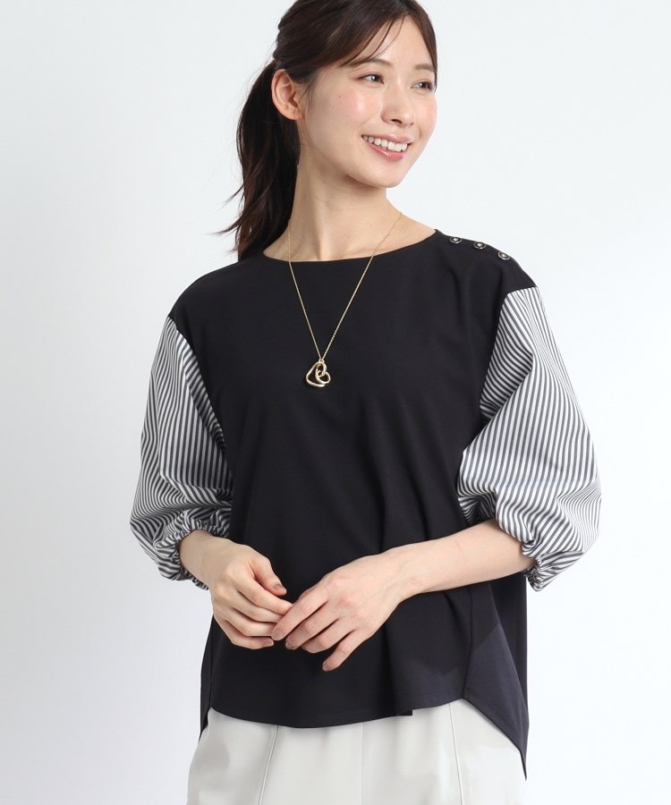 リフレクト(Reflect)の【夏SALE／人気商品の夏バージョン！UVカット／接触冷感／洗える】ストライプスリーブカットソー16