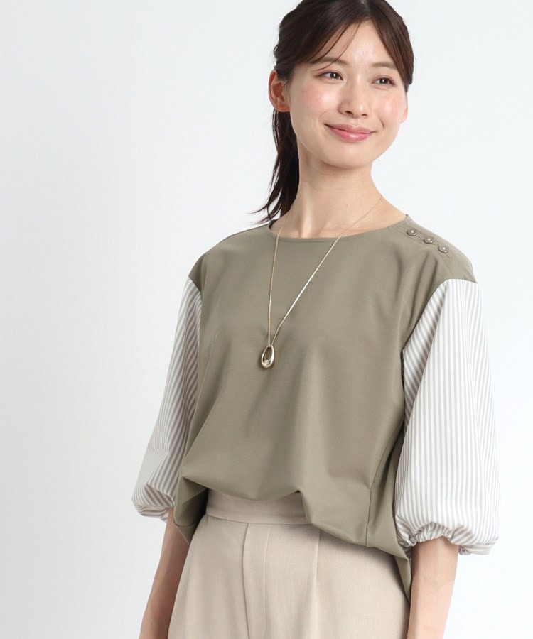 リフレクト(Reflect)の【夏SALE／人気商品の夏バージョン！UVカット／接触冷感／洗える】ストライプスリーブカットソー23