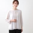 リフレクト(Reflect)の【春SALE/マシンウォッシュ可】フロントレースブラウス グレージュ(050)