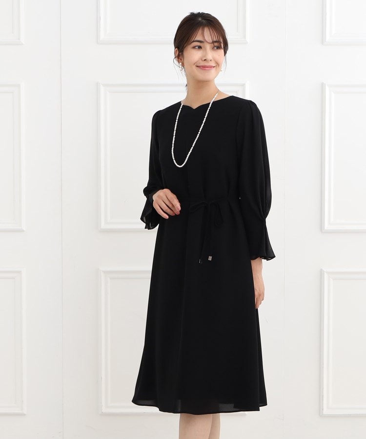 希少 黒入荷！ 春SALE／フォーマル/洗える】スリーブデザインジョーゼット ジャケット・アウター