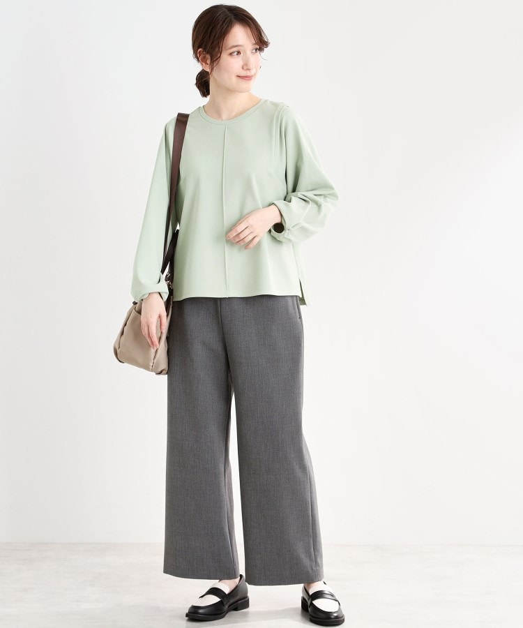 リフレクト(Reflect)の【春SALE／E‐QUALITY／洗える】フルレングス丈ワイドストレートパンツ9